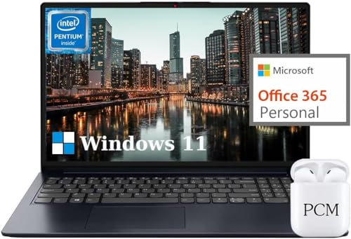 Lenovo Ideapad 1 Computer portatile da 15 pollici, FHD 15.6 Notebook PC, laptop sottile e leggero per studenti universitari, SSD da 36 GB RAM 2 TB, Windows 11 Laptop Microsoft Office 365 1Y,
