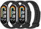 Vancle 3PACK Armbands für Xiaomi Mi Band 8/9/10 Armband Damen Herren,Silikon Sport Weiches Ersatzarmband Uhrenarmband für Xiaomi Mi Band 8/9/10(Schwarz/Schwarz/Schwarz)