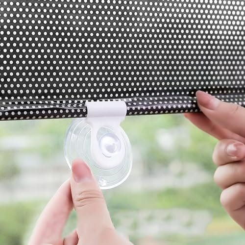 Cortinas con Ventosa,sin Perforaciones,estores temporales portátiles para Puertas y Ventanas