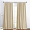 PONY DANCE Verdunklungsvorhänge Wohnzimmer Blickdichte Gardinen Thermovorhang gegen Kälte und Hitze Schlaufenschal 2er Set H 245 x B 140 cm, Biscotti Beige