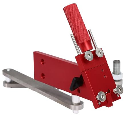 Lawn Mower Blade Sharpener,15°-45°Adjustable for Straight and Standard Lawnmower Blades,Aluminum Alloy,for sharpening blades from 2.76-5.51inch (Red)