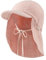 Sterntaler Schirmmütze Nacken Musselin - Mädchen Mütze aus Baumwoll Musselin (Bio) - UV-Schutz 50+ Sonnenhut mit Nackenschutz - Baby- und Kinder Sommer Kopfbedeckung zum Binden - staubrosa, Größe 53