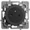 Debflex - Casual Evo - Prise Électrique 2P+T - Prise Murale 16A Avec Puits Affleurant - Plastique - Installation Encastrée - Noire - 76 x 76 x 38 mm