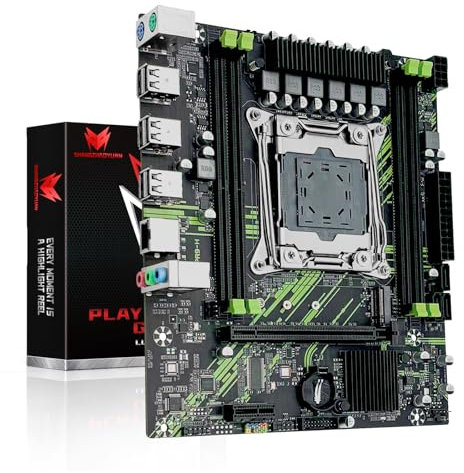 SHANGZHAOYUAN X99 Motherboard Intel LGA 2011-3 Motherboard for E5 V3 V4 CPUs, Support DDR4 RAM, NVME/NGFF M.2, PCIe X16, Gigabit LAN (X99 PR9-H Black)