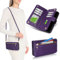 SailorTech for iPhone 11 Phone Case with Card Holder for Women, iPhone 11 Wallet Case Crossbody with Credit Card Slots Flip Case Zipper Shockproof Case for Men-Purple