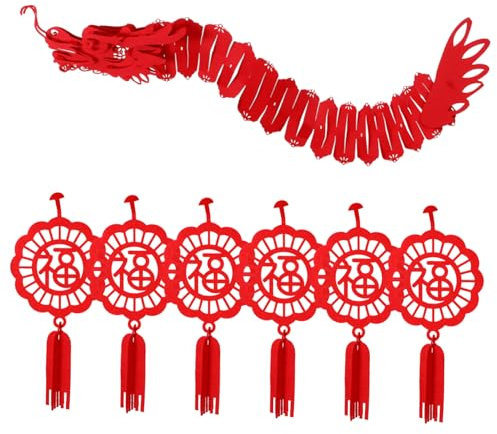 Cabilock décorer Chine Chinois décoration Suspendue Guirlande de Dragon décoration de Plafond de Dragon Pendentif fête du Printemps Pendentif scène de Festival de Printemps Tissu Non tissé