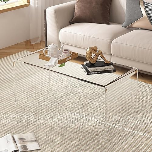 Sofatisch Beistelltisch Klein Couchtisch Acryl Tisch Minimalistisch Sidetable Endtisch Transparenter C Form Moderner Nachttisch Stubentisch Table For The Living Room Beistelltische(Stil 1,30x30x60cm)