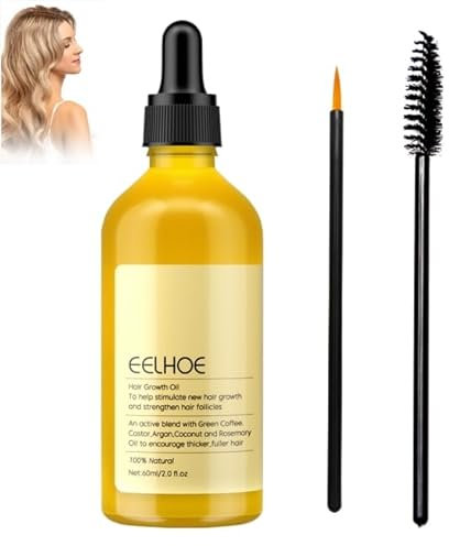 Rosemary Oil For Hair Bio Rosmarinöl Haare Hair Growth Oil Haaröl Rosmarin Veganic Rosmarinöl Bio Geeignet für Trockenes und Strapaziertes Haar Verbessert Die Haarstruktur mit 2 Pinsel(60 ml)