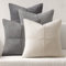 MIULEE 4er Set Kordsamt Kissenbezug Patchwork Kissenhülle Weich Dekokissen Modern Unsichtbarer Reißverschluss Sofakissen Zierkissen für Sofa Wohnzimmer Schlafzimmer Grau Serie 40x40 cm