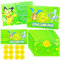 12 Stück Cartoon Einladungskarten Kindergeburtstag, Einladungskarten + Umschläge + Thema aufkleber Set, Anime Deutsche Geburtstag Einladungskarten, Einladungskarten Set für Themed Party (Green)
