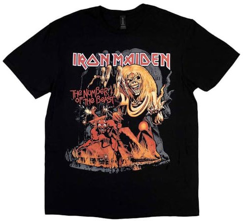 Rock Off officially licensed products Iron Maiden Number of The Beast Graphic T Shirt XL Black