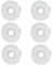 Crystals 6PCS Spin Mop Replacement Heads – Universal 360° Rotating Mop Refills for Standard Spin Mops, Durable & Absorbent Mop Heads for Home, Kitchen, Bathroom & Commercial Cleaning (White)