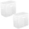 VINTORKY 2Pcs Cotton Pad Box with Lid Cotton Pad Holder for Makeup Remover Pads Nail Art Towel Storage Case Lightweight Organizer for Salon and Home Use