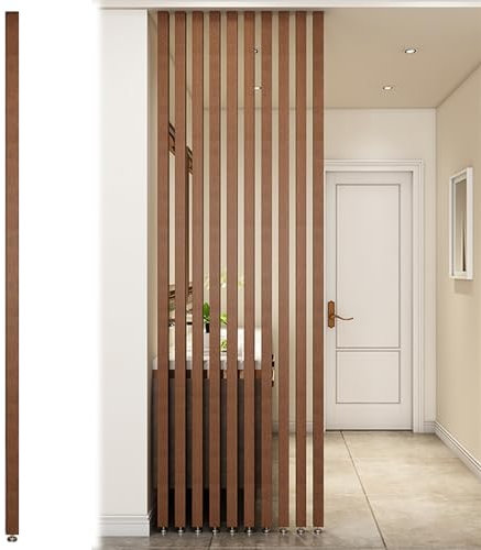 Moderner hohler Holzgitter Raumteiler für Wohnzimmer Büro Restaurant Dekor Boden bis Decke Säule Trennwand (Wood 70cm/23 Fuß)