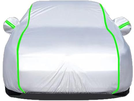 Autoabdeckung Outdoor für 𝖵W 𝖦olf 7 Variant 2012-2021 Auto Abdeckplane Wasserdicht Allwetterschutz UV Schneesicher Sonne Staubdicht Autoplane mit Reißverschluss und Reflektierende Streifen,Silver