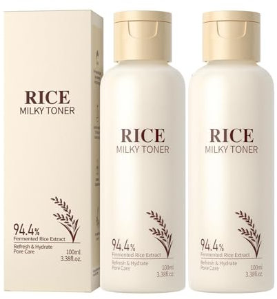 Glow Replenishing Rice Milk,Reis Toner 94.4% Reisextrakt,Rice Pure Essential Toner,vegan,ohne Alkohol, hypoallergen, ohne Parfum (2)
