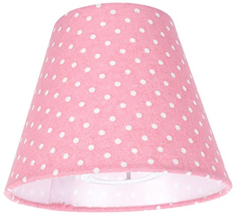 DIYEAH Paralume decorazione per la casa ombra a punti appesi accenti casa in tessuto polka lampadario copertura lampada metallo rosa