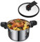 BommFu Stainless Steel Pressure Cooker, Stainless Steel Pressure Cooker with Quick Cooking Result, Ergonomic Kitchen Accessories with Stewing Function for Pleasure-Oriented Chefs