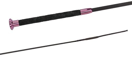 JA Horse JA0004 Fleck SilkTouch Premium Fouet de dressage Rose 100 cm