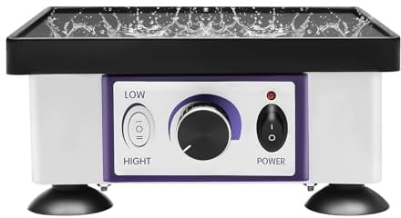 Dental Oszillator 120W Square Einstellbar Gipsrüttler Rüttelplatte Rüttler Vibrator Laborausrüstung um verschiedene Gipsmodelle Herzustellen(Weiß, Schwarz)