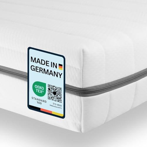 Sleepneo Matelas 90 x 190 cm, Ergonomique, en Mousse Froide, 7 Zones, H2 H3, certifié Oeko Tex, Housse Lavable, 2 en 1, dureté du Matelas 2 en 1, Respirant, Hauteur 15 cm