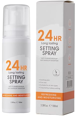 Spray de ajuste de maquillaje, textura duradera, transparente, spray de fijación, fórmula vegana, acabado mate, sin alcohol, sin parabenos, sin partículas de microplástico, 1 unidad de 100 ml