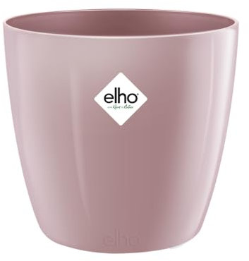 Elho Brussels Diamond Rond 18 - Pot De Fleurs pour Intérieur - Ø 18.1 x H 16.2 cm - Violet/Lila Scintillant