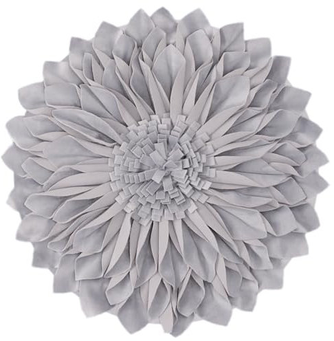 jw handgefertigt 3D Sonne Blumen Accent Kissen rund Kissen für Home Sofa Auto Büro Stuhl Bett Dekoration