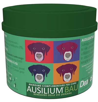 Deakos Ausilium Bau in Polvere 100g - Integratore Cane per il Benessere delle Vie Urinarie - Con D-Mannosio Puro e Morinda Citrifolia - Integratore per cani Senza Glutine e Lattosio