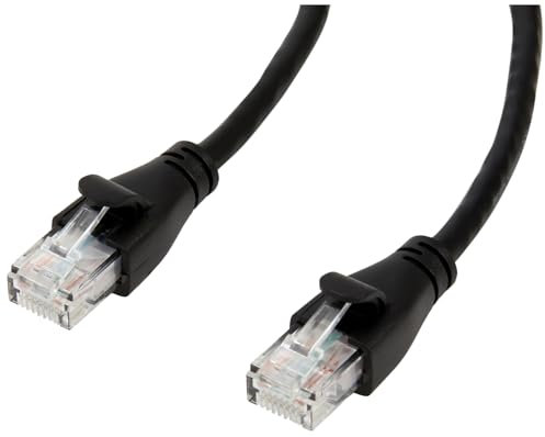 Amazon Basics RJ45 Cat-6 Ethernet Patch Cable - 14 feet (4.3 metre), 10 Pack, Black