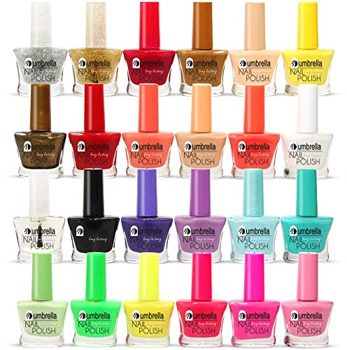 24 x NAIL VARNISH POLISH SET 24 DIFFERENT BRIGHT VIVID COLOURS THE BEST GIFT UK