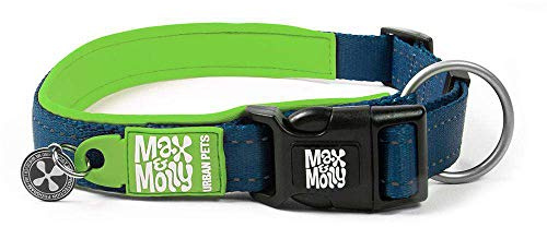 Max & Molly Matrix Lime Green Hundehalsband, Neopren, gepolstert, mit reflektierenden Nähten, Limettengrün, S