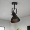 Deckenstrahler schwenkbar Schwarz Metall Retro rund 14cm E14 DALLAS Spot Lampe Wohnzimmer Flur