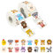 600 Bezaubernde Landtiersticker, 16 Designs mit Perforationslinien für Kinderpartys (im Vorteilspack, alle mit einem Durchmesser von je 3.8 cm)