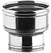 Raccordo caldaia canna fumaria in acciaio inox femmina/femmina (DN 120-150)