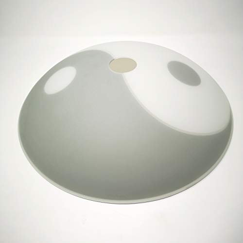 Ersatzglas ying yang Lampenglas weiß/grau matt für Deckenleuchte Ø 40cm E27 Leuchtmittel