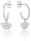 Brandlinger ® Atelier Creolen mit Anhänger aus vergoldetem 925 Sterling Silber (silber)