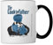 Spreadshirt Sesamstraße The Cookiefather Krümelmonster Tasse, Weiß/Schwarz, Keramik, 325 ml, Zylindrisch, Klassisch, 1 Stück (1er Pack)