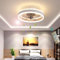 Stumm Deckenventilator mit Beleuchtung und Fernbedienung, Modern LED 24W Deckenleuchten, Dimmbar Leise Lüfterlicht zum Wohnzimmer Schlafzimmer Luxus Deckenlampe, Super Windgeschwindigkeit (Weiß)