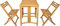 Trend Line Balkon Set Alcudia Akazienholz Sitzgruppe klappbar