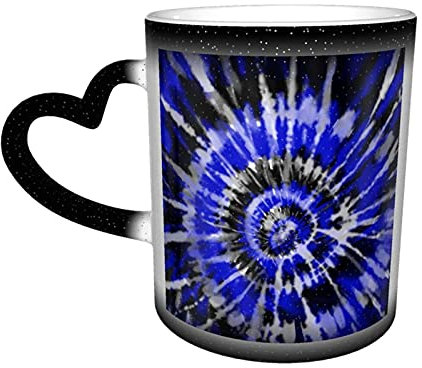 Keramik Tasse dunkelblau Tie Dye Wärmeempfindliche Farbe ändernde Tasse in den Himmel Kaffeetassen personalisierte Geschenke