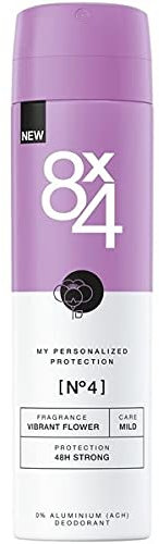 8x4 Deospray Frauen - No. 4 (Vibrant Flower) - 6er Pack (6 x 150ml)