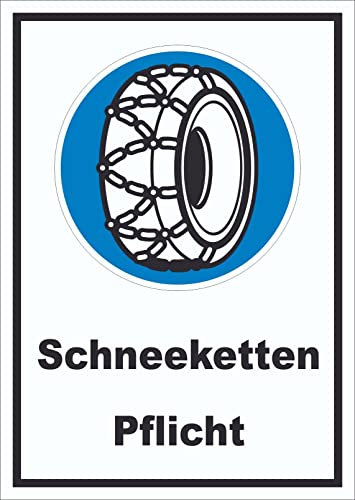 HB-Druck Schneekettenpflicht Schild A6 (105x148mm)