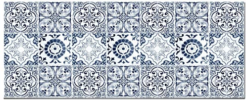 Panorama Spritzschutz Blaues Hydraulik 40x100 cm - Küchenrückwand Platte - Küchenwand - Küche Selbstklebend