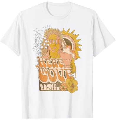 Lenny Kravitz – Here To Love Stylized Illustration 70s T-Shirt
