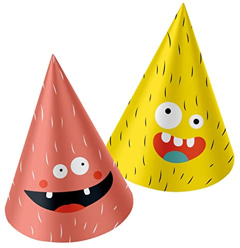 Folat 68330 Partyhüte Papier Monster Bash - 6 Stück