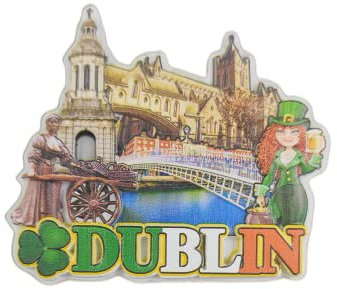 3D Dublin Irland Kühlschrankmagnet Reise Souvenir Kühlschrank Magnet Aufkleber Handbemalte Bastelsammlung