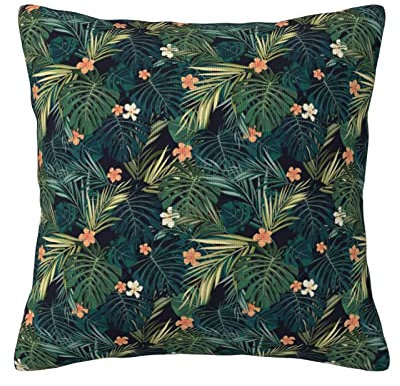 OTRAHCSD Throw Pillow Case Hawaiian Palm Tree Cushion Covers for Bench Sofa Living Room Decoration