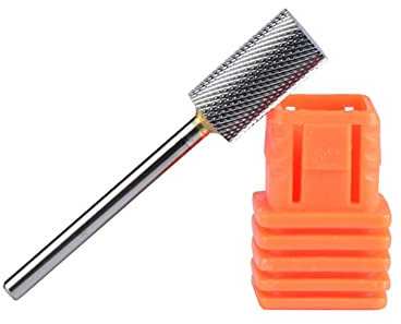 Cabezal de pulido de uñas, brocas profesionales de acero de tungsteno con vástago de 2,35 mm de diámetro para manicura y eliminación de gel de uñas