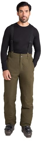Mountain Warehouse Dusk II Mens Ski Pants - Warm Padded Fleece Lined Trousers, Thermal Tested -20 °C & Snowpoof - Winter Skiing, Winter Sports, Walking Dark Khaki 3XL